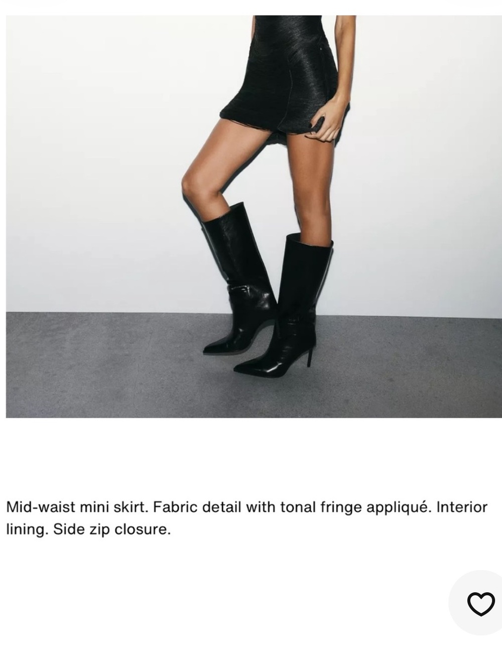 New with tags! Zara Limited Edition Fringed Mini Skirt Black